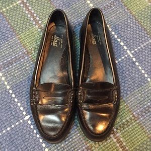 Bass Weejuns Black Leather Penny Loafers Flats 7
